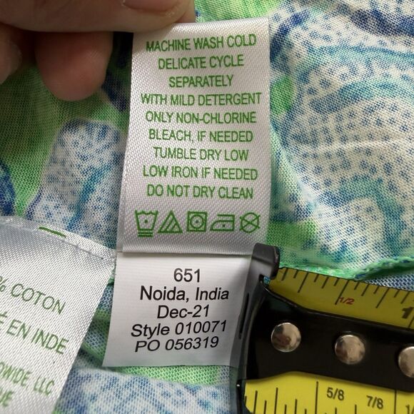 NWT Lilly Pulitzer Mini Geanna Swing Dress Green Floral XL 12 - 14 Kids Cotton - Picture 11 of 11